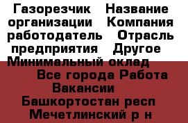 Газорезчик › Название организации ­ Компания-работодатель › Отрасль предприятия ­ Другое › Минимальный оклад ­ 20 000 - Все города Работа » Вакансии   . Башкортостан респ.,Мечетлинский р-н